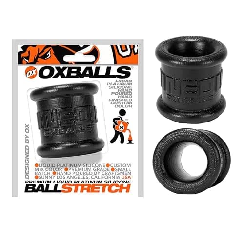Oxballs NEO Tall Super-Stretchy Silicone Ball Stretcher Ring for Men - Black thumbnail 1