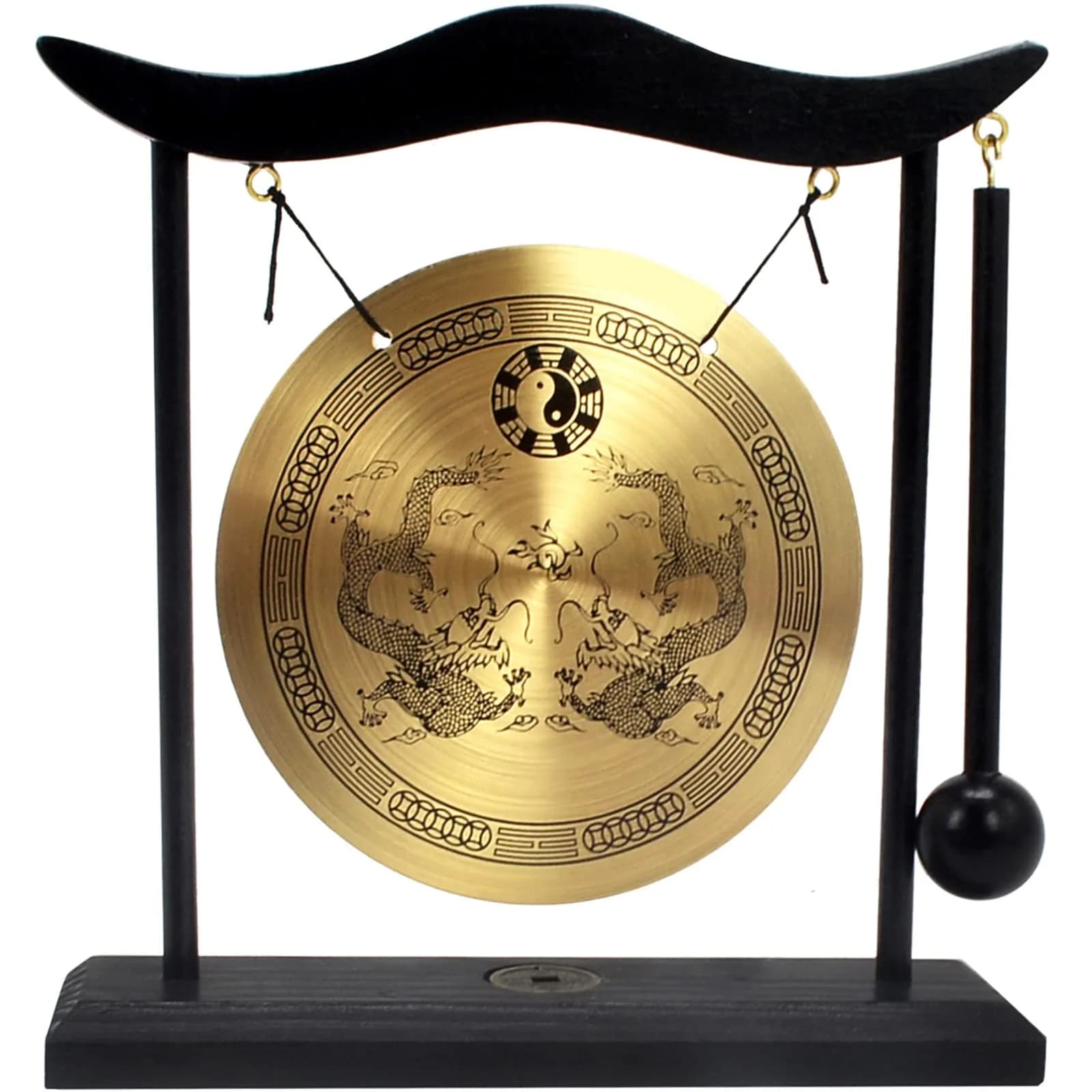 fengshuisale Zen Art Brass Desktop Gong H1303 19cm (7.5in) | Authentic Import for India - main product image