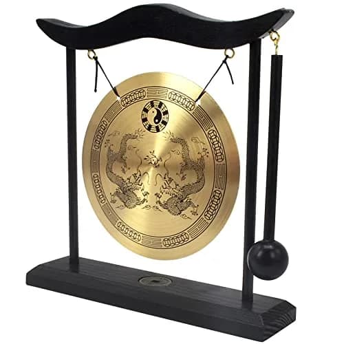 fengshuisale Zen Art Brass Desktop Gong H1303 19cm (7.5in) | Authentic Import for India thumbnail 9