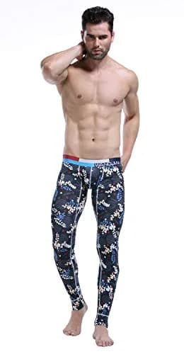 ARCITON Men's Low Rise Leggings Long Johns Thermal Pant | Skinny, Breathable, Quick Dry, Body Contouring Fit thumbnail 3