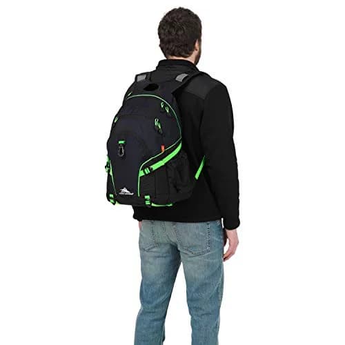 High Sierra Loop Backpack, Travel or Work Bookbag with Tablet Sleeve, One Size, Midnight Blue/Black/Lime thumbnail 4