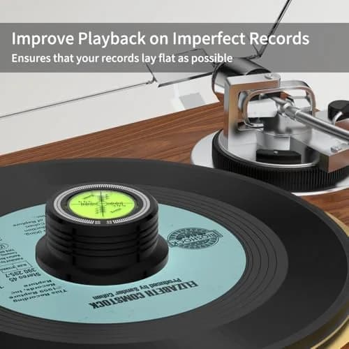 Viborg LP628B Record Weight Stabilizer with Bubble Level & Strobe Scale, 280g (9.9 oz) | Improves Vinyl Playback Clarity thumbnail 5