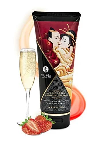 Shunga Kissable Massage Cream, Sparkling Strawberry Wine, 200ml | Edible, Moisturizing & Long Lasting thumbnail 2