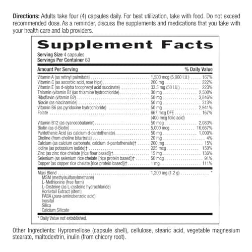 Country Life Maxi-Hair Plus 5000 mcg Biotin | Supports Healthy Hair, Skin & Nails (240 Vegetarian Capsules) thumbnail 6