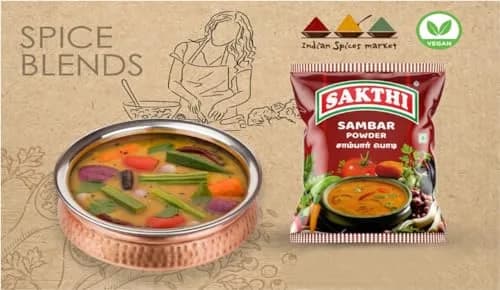 SAKTHI Sambar Powder 500 g (17.63 oz) | Authentic Indian Spice Blend for Flavorful Dishes thumbnail 2