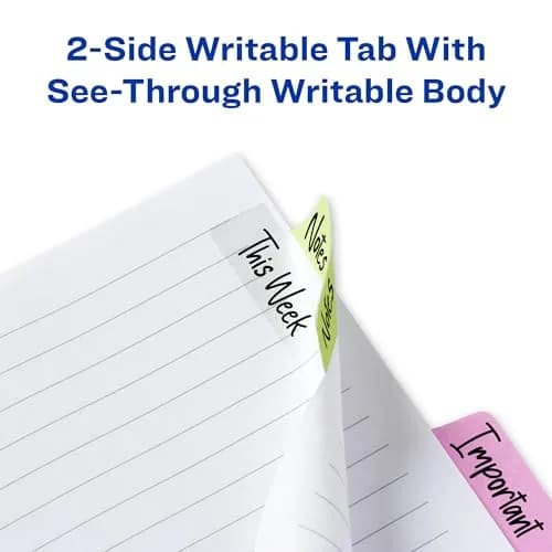 Avery Margin Ultra Tabs® 2.5" x 1" Repositionable Pastel 24 Tabs | Clear Adhesive for Book & Document Marking thumbnail 6