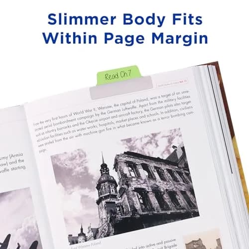 Avery Margin Ultra Tabs® 2.5" x 1" Repositionable Pastel 24 Tabs | Clear Adhesive for Book & Document Marking thumbnail 2