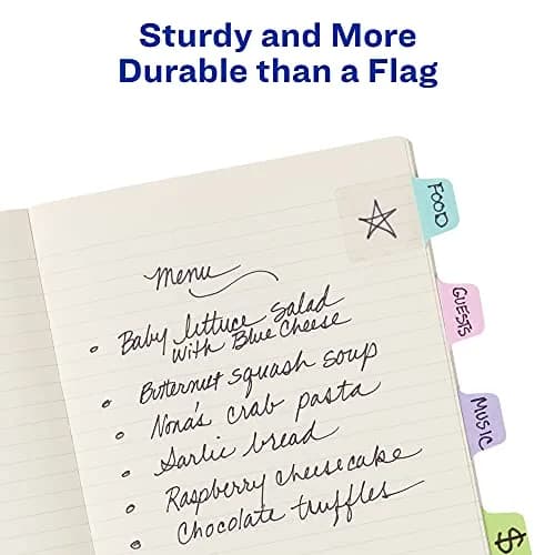 Avery Mini Ultra Tabs, 1" x 1.5" Repositionable, 40 Pastel Tabs | Durable, Repositionable Office & School Labels thumbnail 2