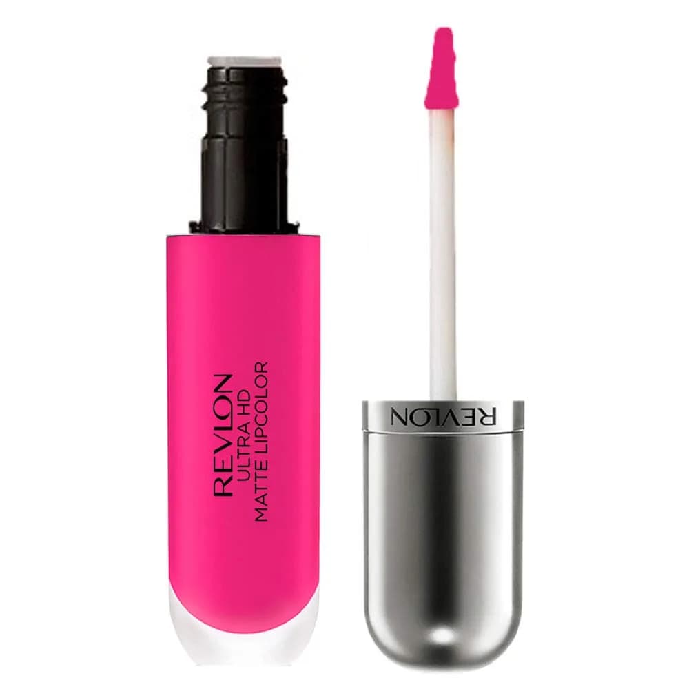 Revlon Ultra HD Matte Lipcolor Liquid Lipstick in Pink Obsession (605) 6ml (0.2 Fl Oz) | Lightweight Matte Finish - view 3