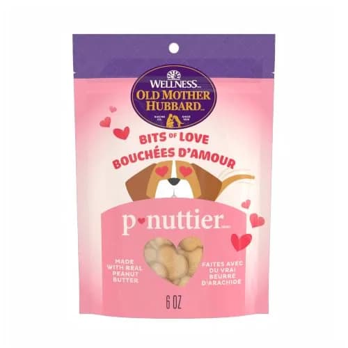 Old Mother Hubbard Bits of Love P-Nuttier Dog Biscuits 6 oz | Heart-Shaped Peanut Butter Treats for Dogs thumbnail 1