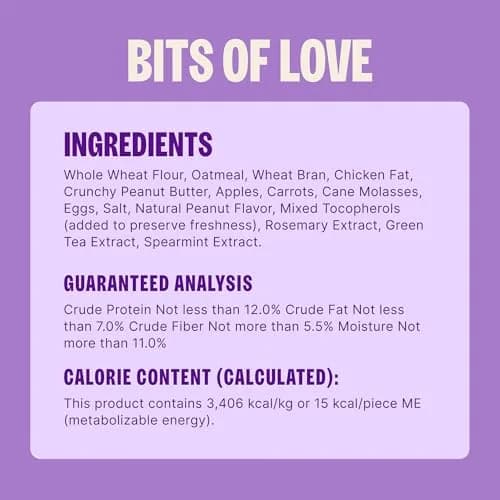 Old Mother Hubbard Bits of Love P-Nuttier Dog Biscuits 6 oz | Heart-Shaped Peanut Butter Treats for Dogs thumbnail 6