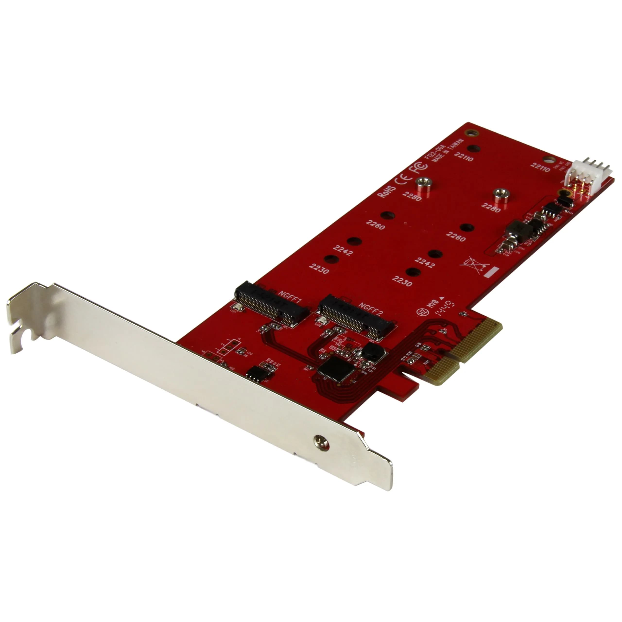 StarTech.com 2-Port M.2 SATA SSD Controller Card - PCIe to SATA III 6Gbps - main product image