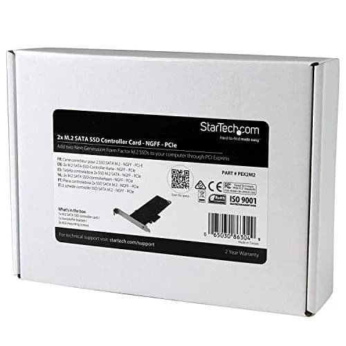 StarTech.com Dual M.2 SATA SSD Controller Card PCIe SATA III 6Gbps 2x M.2 (22110-2230) | Supports Two M.2 SATA Drives for Increased Capacity thumbnail 5