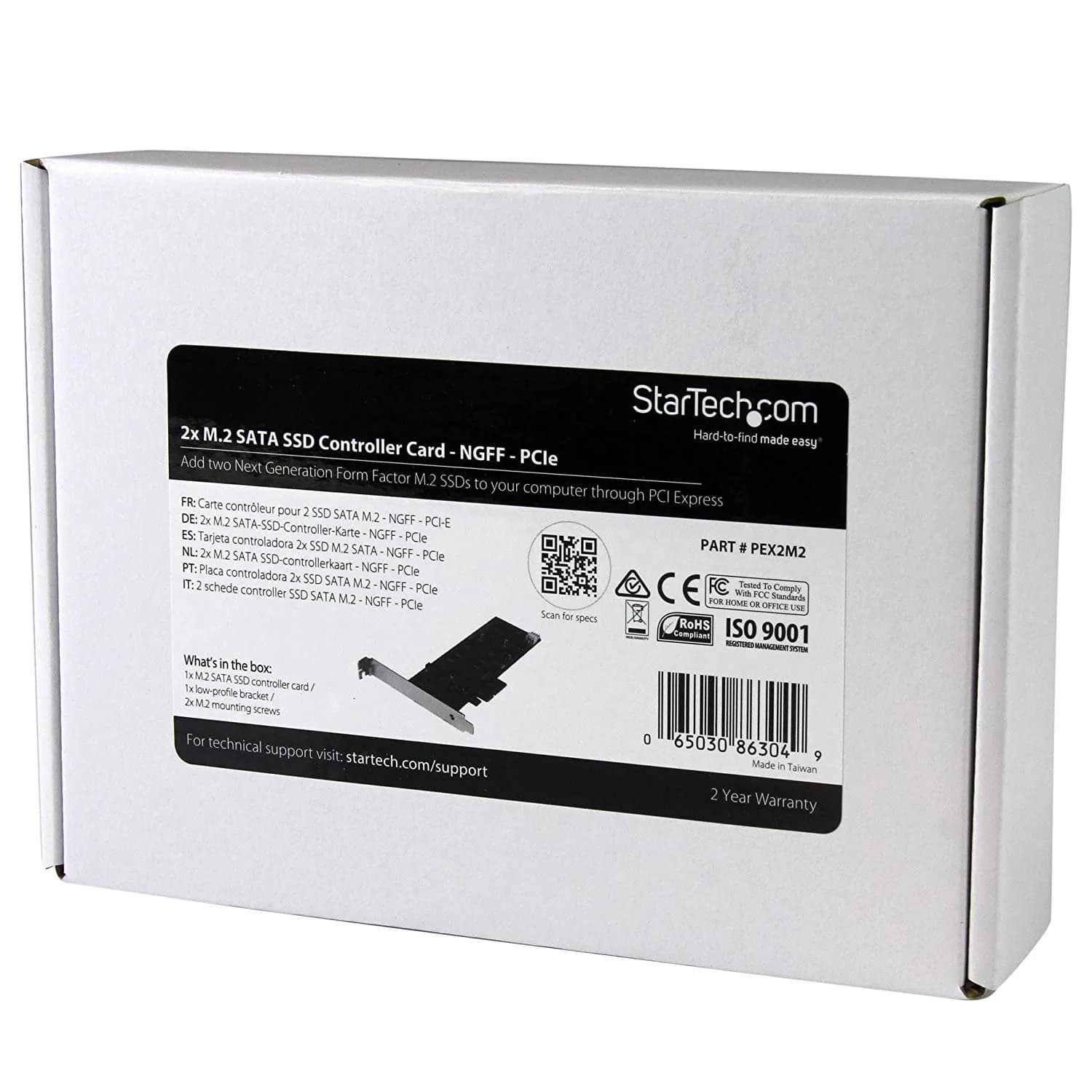 StarTech.com Dual M.2 SATA SSD Controller Card PCIe SATA III 6Gbps 2x M.2 (22110-2230) | Supports Two M.2 SATA Drives for Increased Capacity - view 5