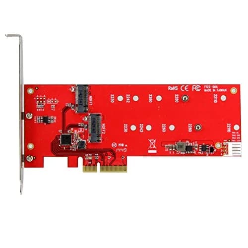 StarTech.com Dual M.2 SATA SSD Controller Card PCIe SATA III 6Gbps 2x M.2 (22110-2230) | Supports Two M.2 SATA Drives for Increased Capacity thumbnail 2