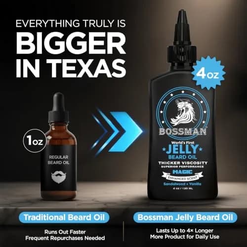 Bossman Jelly Beard Oil Magic Scent 118ml (4 Fl Oz) | Thicker Formula for Fuller, Healthier Beard thumbnail 5