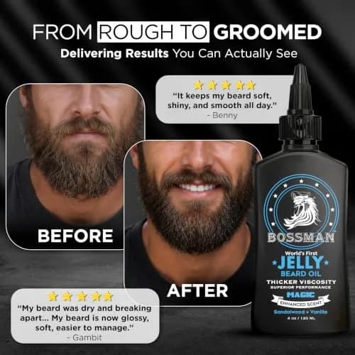 Bossman Jelly Beard Oil Magic Scent 118ml (4 Fl Oz) | Thicker Formula for Fuller, Healthier Beard thumbnail 9