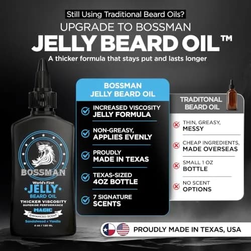 Bossman Jelly Beard Oil Magic Scent 118ml (4 Fl Oz) | Thicker Formula for Fuller, Healthier Beard thumbnail 2