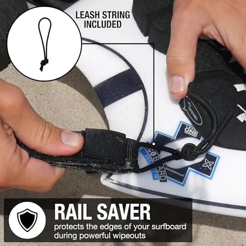 Ho Stevie! Premium Surf Leash - No Tangles, No Lost Surfboard - Hi-Strength Lightweight 1/4" Cord - Feels Like Surfing Leashless - 8 Feet thumbnail 6