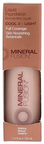 Mineral Fusion Full Coverage Foundation Liquid Foundation - Cool 2 Light Complexion with Cool Undertones, Lightweight Matte Finish, Up to 12 Hr Hydration, Hypoallergenic & Vegan, 1 fl. Oz - main product image
