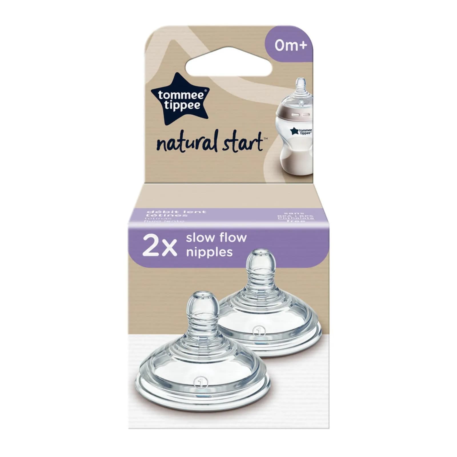 Tommee Tippee Natural Start Bottle Nipples, Slow Flow, 2 Count | Breast-Like for Natural Latch - view 7