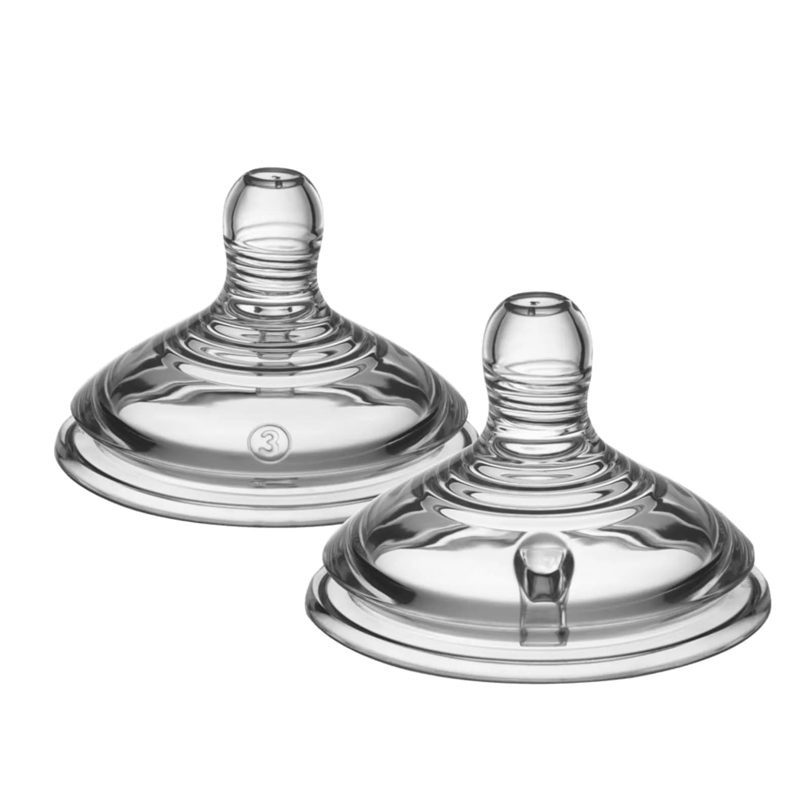 Tommee Tippee Natural Start Bottle Nipples Fast Flow 6m+ 2 Count (Pack of 1) | Breast-Like Silicone for Natural Latch - main product image