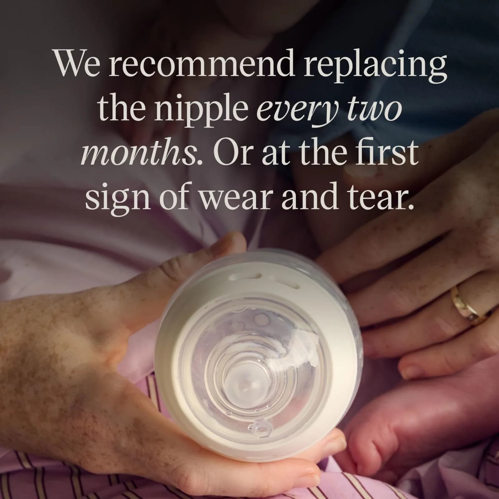 Tommee Tippee Natural Start Bottle Nipples Fast Flow 6m+ 2 Count (Pack of 1) | Breast-Like Silicone for Natural Latch - view 7