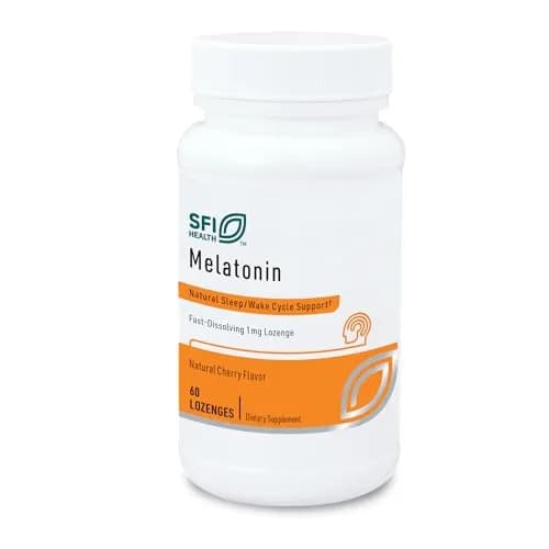 SFI Health Melatonin Lozenge 60 Dissolvable Tablets | Fast-Acting Sleep Support Cherry Flavor thumbnail 1