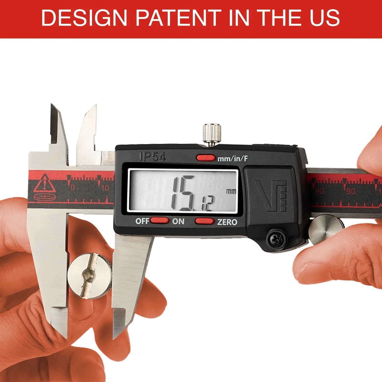 VINCA IP54 Grade Digital Caliper, DCLA-0605 6 Inch/150mm, Inch/Millimeter/Fraction Conversion, Stainless Steel, Large LCD Screen thumbnail 6