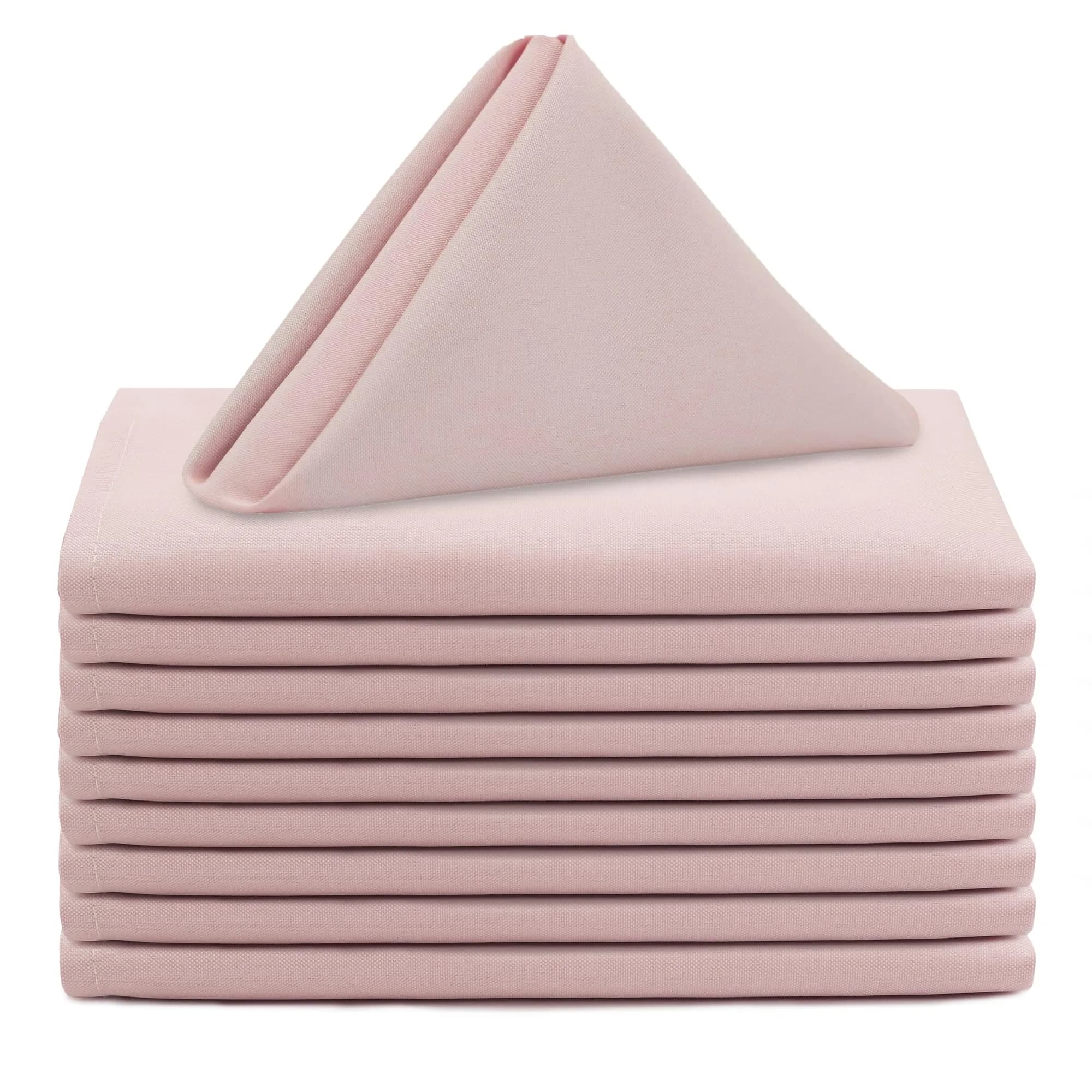 Your Chair Covers 20" x 20" Blush Polyester Napkins | Elegant Washable Dinner Fabric