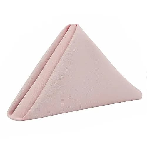 Your Chair Covers 20" x 20" Blush Polyester Napkins | Elegant Washable Dinner Fabric thumbnail 4
