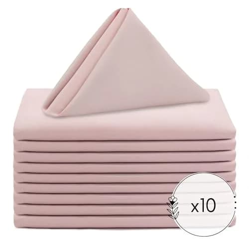 Your Chair Covers 20" x 20" Blush Polyester Napkins | Elegant Washable Dinner Fabric thumbnail 7