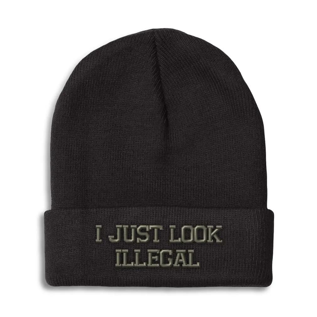 Speedy Pros Custom Beanies for Men & Women | Embroidered Skull Cap Winter Hats | One Size Pink — Black Design Only