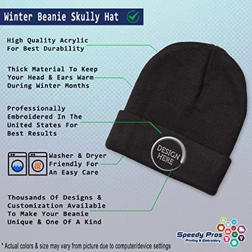 Speedy Pros Beanies for Men I Just Look Illegal Embroidery Humor Winter Hats One Size Black thumbnail 4