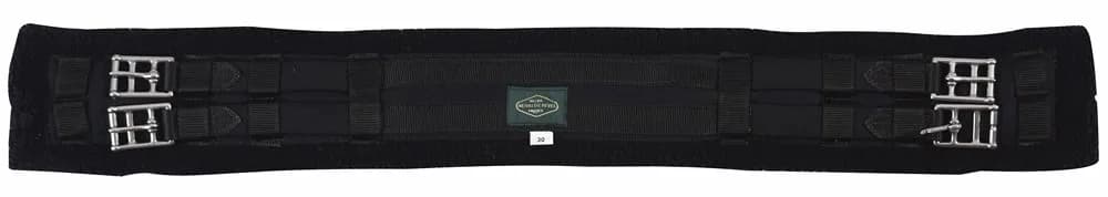 Henri de Rivel HDR Short Synthetic Fleece Girth 32 Black | Dressage Tack Accessory