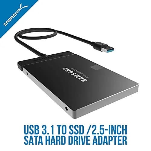 SABRENT USB 3.1 to 2.5in SATA SSD/Hard Drive Adapter Cable, UASP (EC-SS31) | Supports 10 Gbps Transfer Speed thumbnail 5
