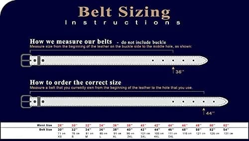 Belts.com Men's Solid Brass Roller Buckle Leather Belt 1-1/8" (30mm) Black-32 | Vintage Full Grain Cowhide thumbnail 8