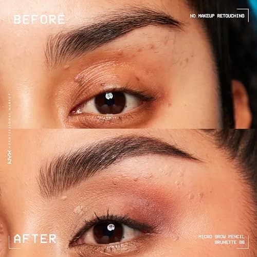 NYX PROFESSIONAL MAKEUP Micro Brow Pencil with Precision Tip, Brunette | Waterproof, Vegan & All Day Wear thumbnail 3