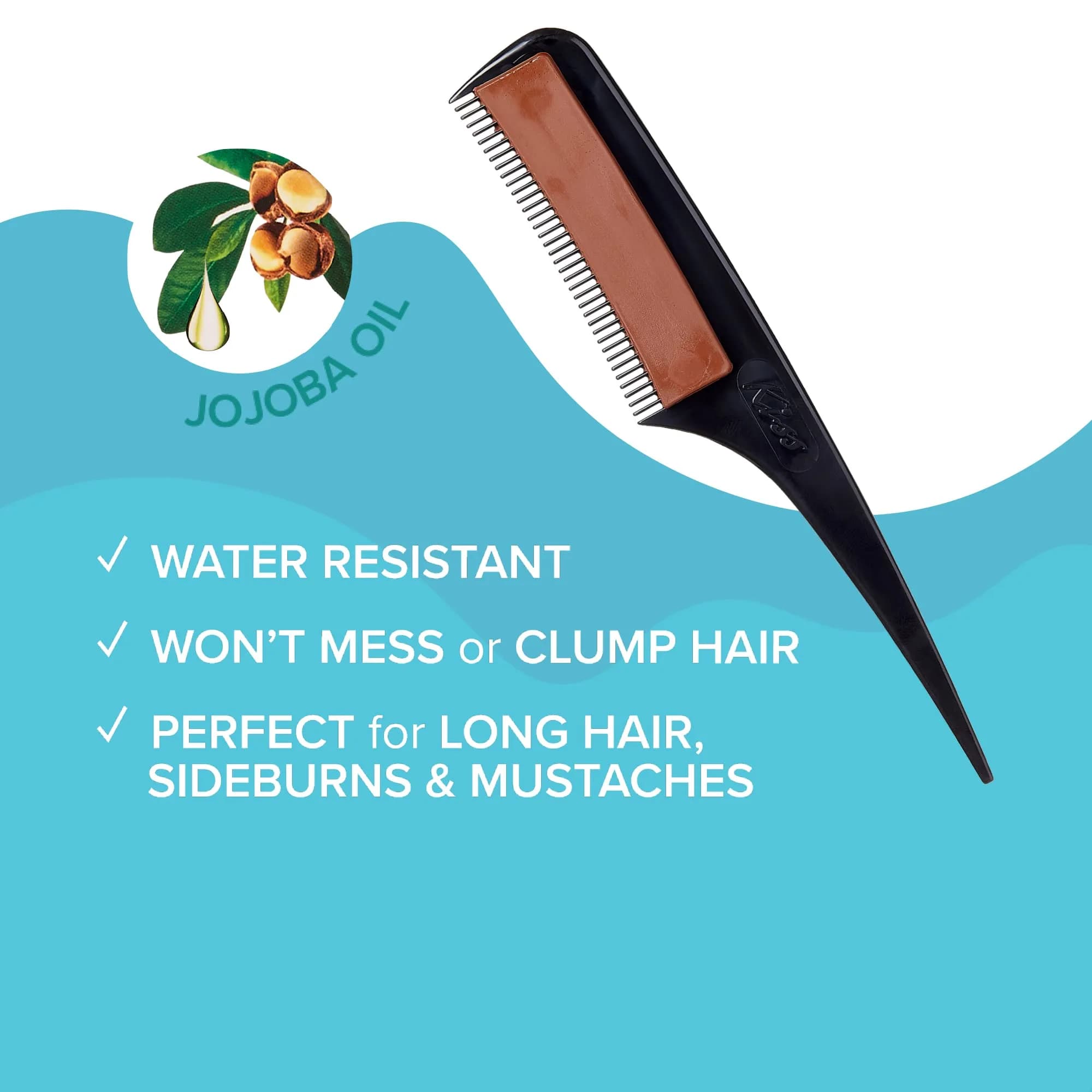 RED by Kiss Quick Cover Root Touch Up Comb Brown | Temporary Gray Concealer for Hair & Beard - view 3