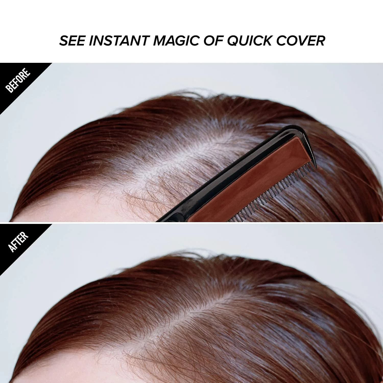 RED by Kiss Quick Cover Root Touch Up Comb Brown | Temporary Gray Concealer for Hair & Beard - view 4