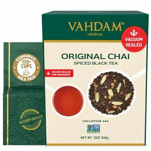 VAHDAM Himalayan Green Tea Loose Leaf 3.53oz | Organic & Natural, Medium Caffeine, Pure from India — Masala Chai Tea / 12 Ounce