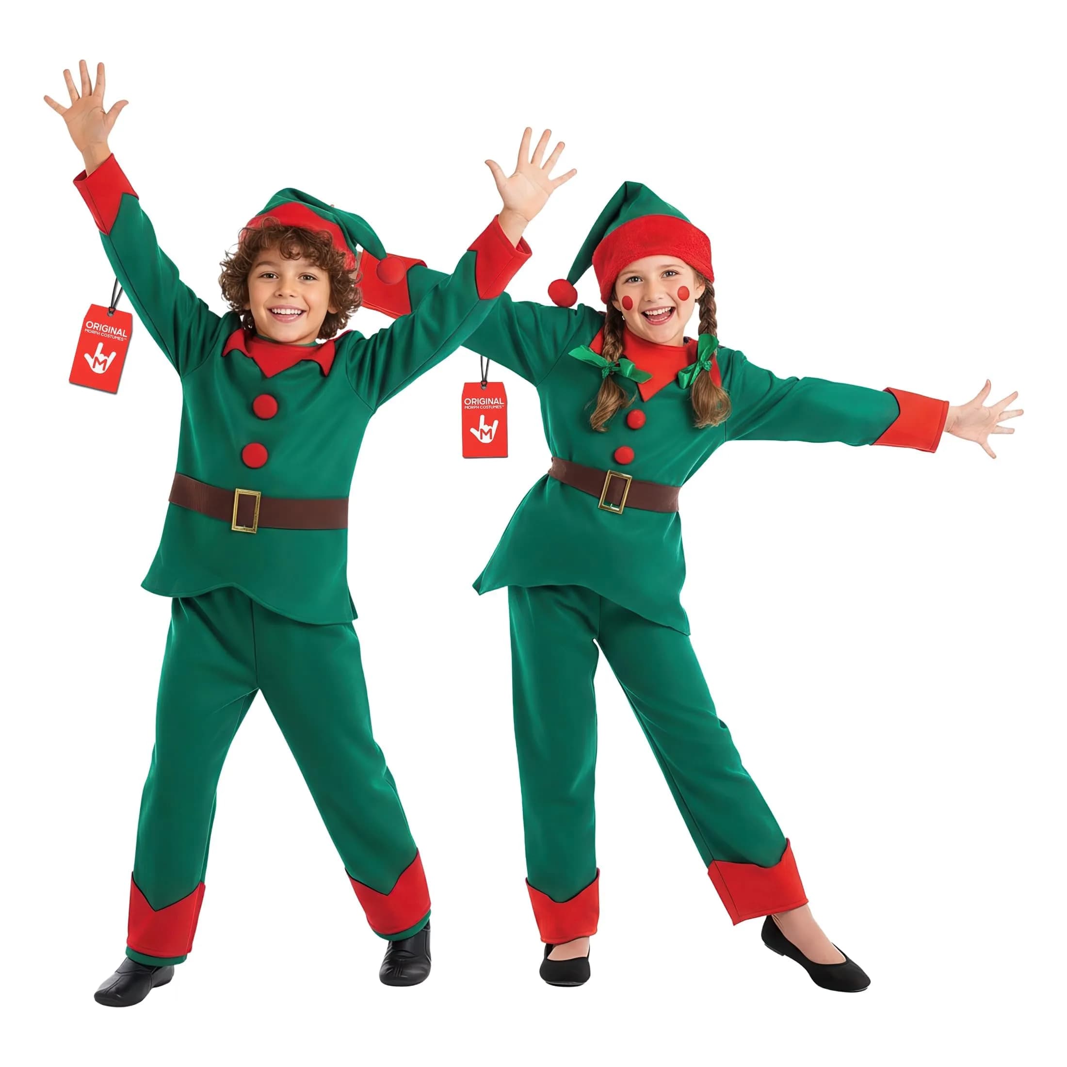 fun shack Elf Costume Kids, Christmas Costume for Kids, XL | Festive, Traditional Holiday Dress — X-Large