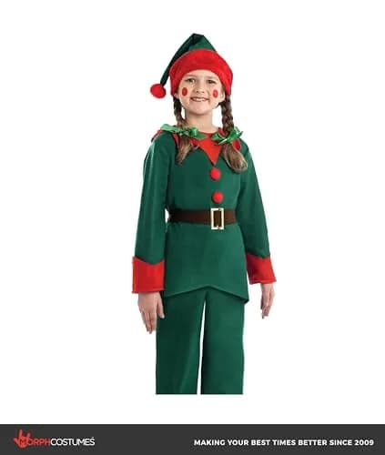 fun shack Elf Costume Kids, Christmas Costume for Kids, M | Festive North Pole Look with Comfort thumbnail 5
