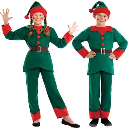 fun shack Elf Costume Kids, Christmas Costume for Kids, M | Festive North Pole Look with Comfort thumbnail 6