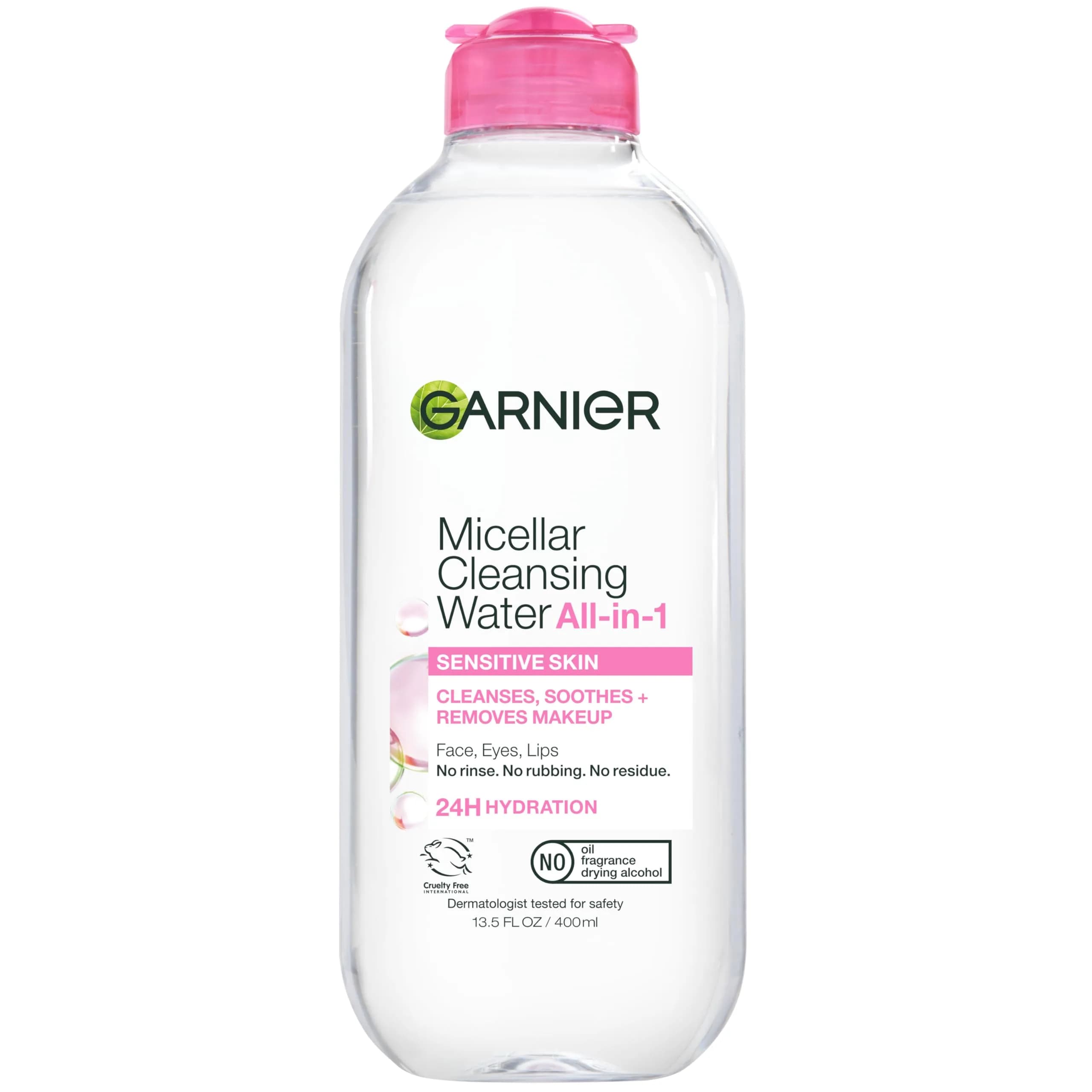 Garnier Micellar Water Hydrating Facial Cleanser 400mL (13.5 Fl Oz) | Gentle Makeup Remover for Sensitive Skin - main product image
