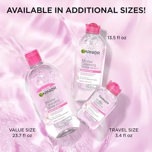 Garnier Micellar Water Hydrating Facial Cleanser 400mL (13.5 Fl Oz) | Gentle Makeup Remover for Sensitive Skin thumbnail 8