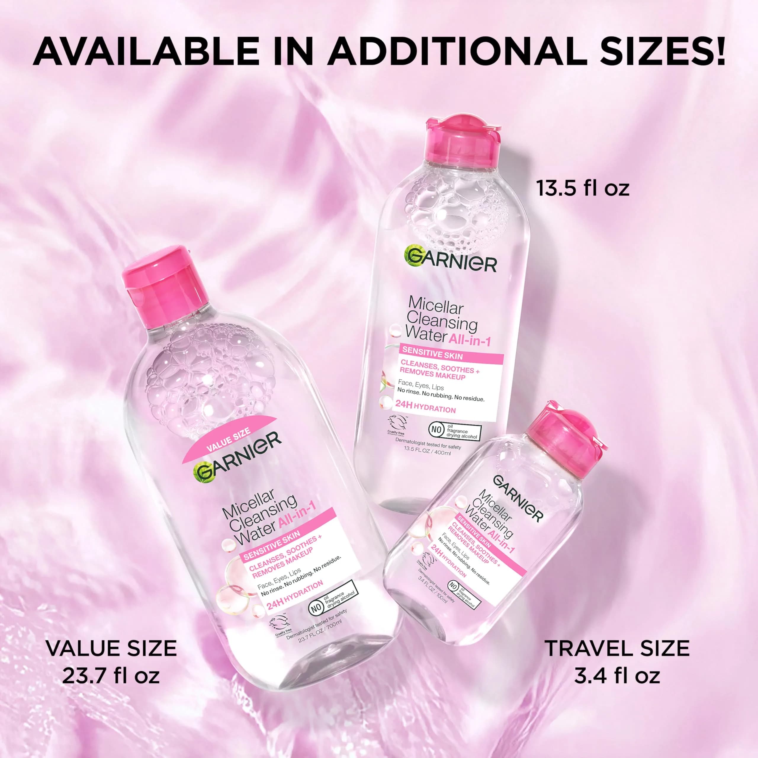 Garnier Micellar Water Hydrating Facial Cleanser 400mL (13.5 Fl Oz) | Gentle Makeup Remover for Sensitive Skin - view 8