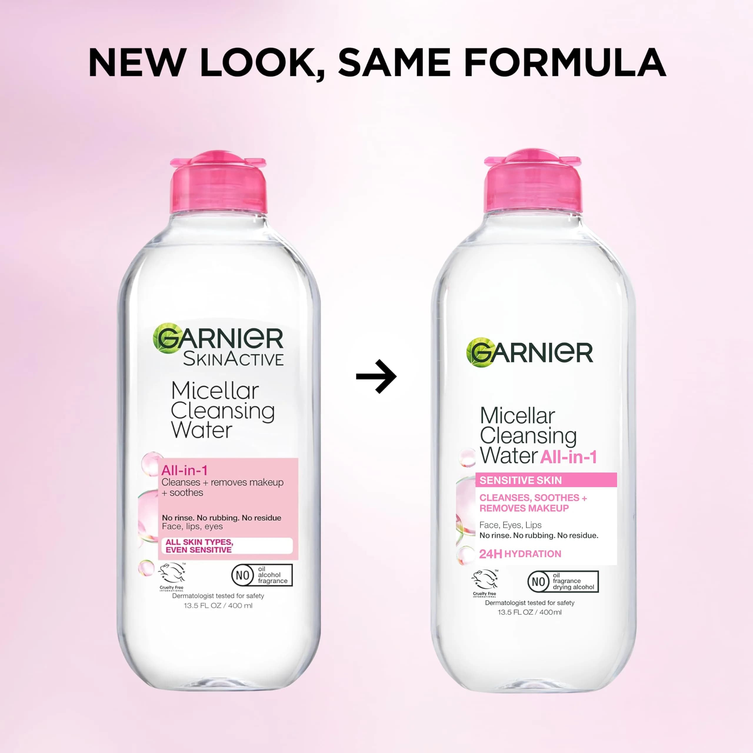 Garnier Micellar Water Hydrating Facial Cleanser 400mL (13.5 Fl Oz) | Gentle Makeup Remover for Sensitive Skin - view 9
