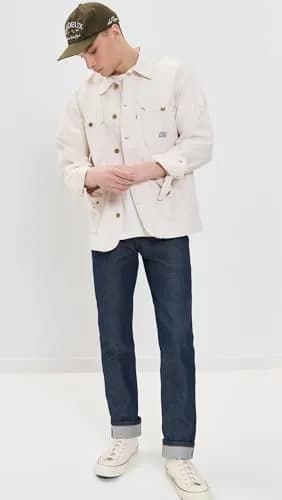 Naked & Famous Denim Weirdguy Tapered Fit Jean in Natural Indigo Selvedge 30 | Premium Japanese Denim, Regular Fit, Vintage Indigo thumbnail 5