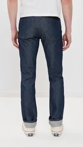 Naked & Famous Denim Weirdguy Tapered Fit Jean in Natural Indigo Selvedge 30 | Premium Japanese Denim, Regular Fit, Vintage Indigo thumbnail 3